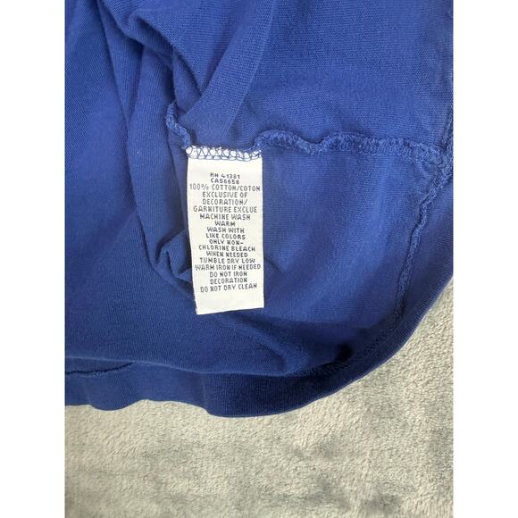 Polo Ralph Lauren Crewneck Mens XL Blue Cotton Logo Tshirt Classic Pony Logo - Picture 4 of 7